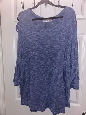 Terra & Sky Blue Marled Scoop Neck Tunic